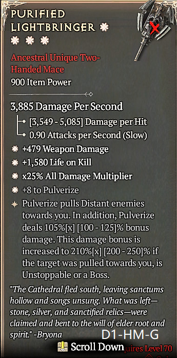 🔥 Diablo 4 Season 14 🔥 Purified Lightbringer 1 / 4 GA