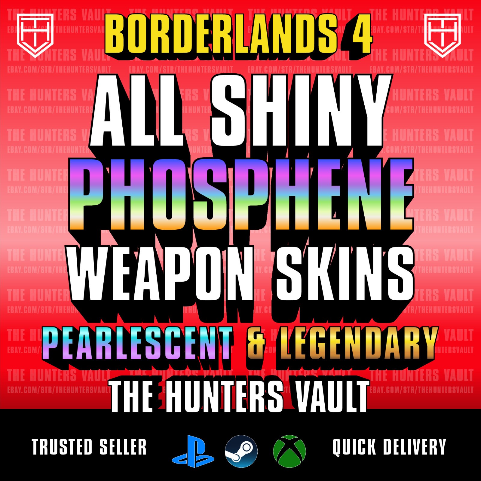 Borderlands 4 • ALL SHINY PHOSPHENE WEAPON SKINS • BL4 Lvl 60 Guns • PC PS5 XBOX