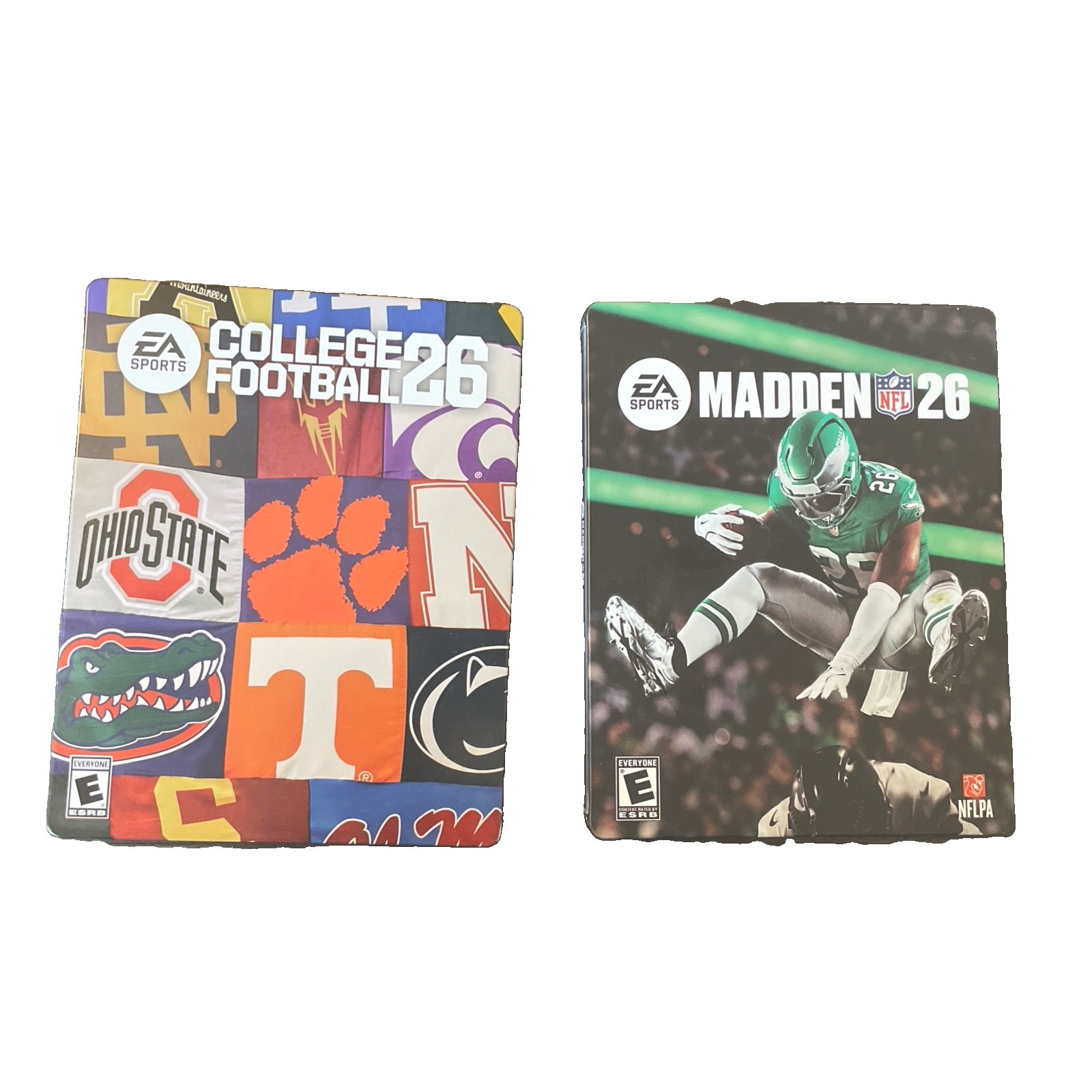 New Madden NFL 26 And NCAA Football 26 Combo PS5 XBOX Steelbooks Only No Game