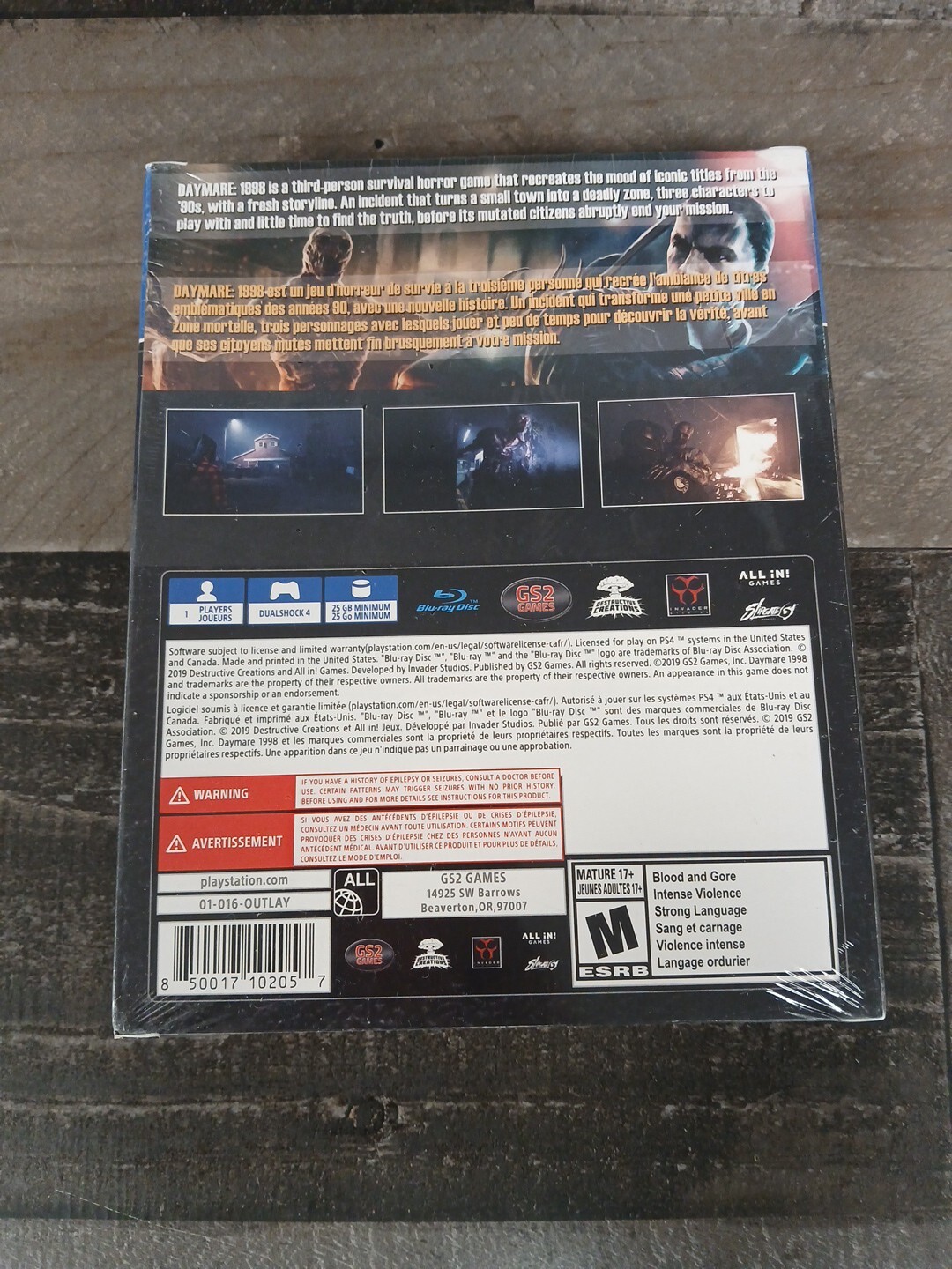 DayMare 1998 [ Black Edition Box Set ] PlayStation 4 PS4 BRAND NEW SEALED