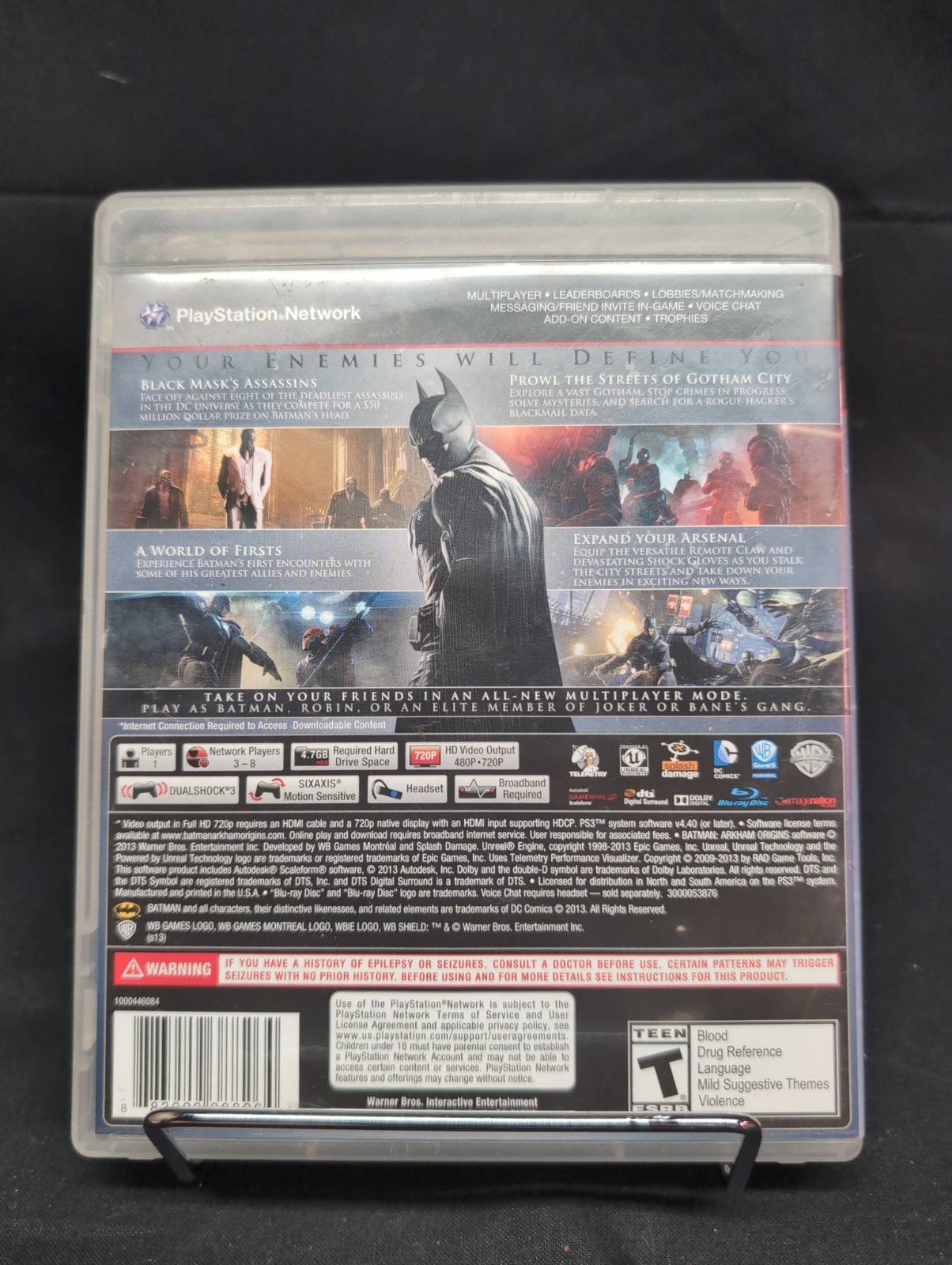 playstation 3 video game Batman: Arkham Origins 2013 Warner Home PS3 CIB