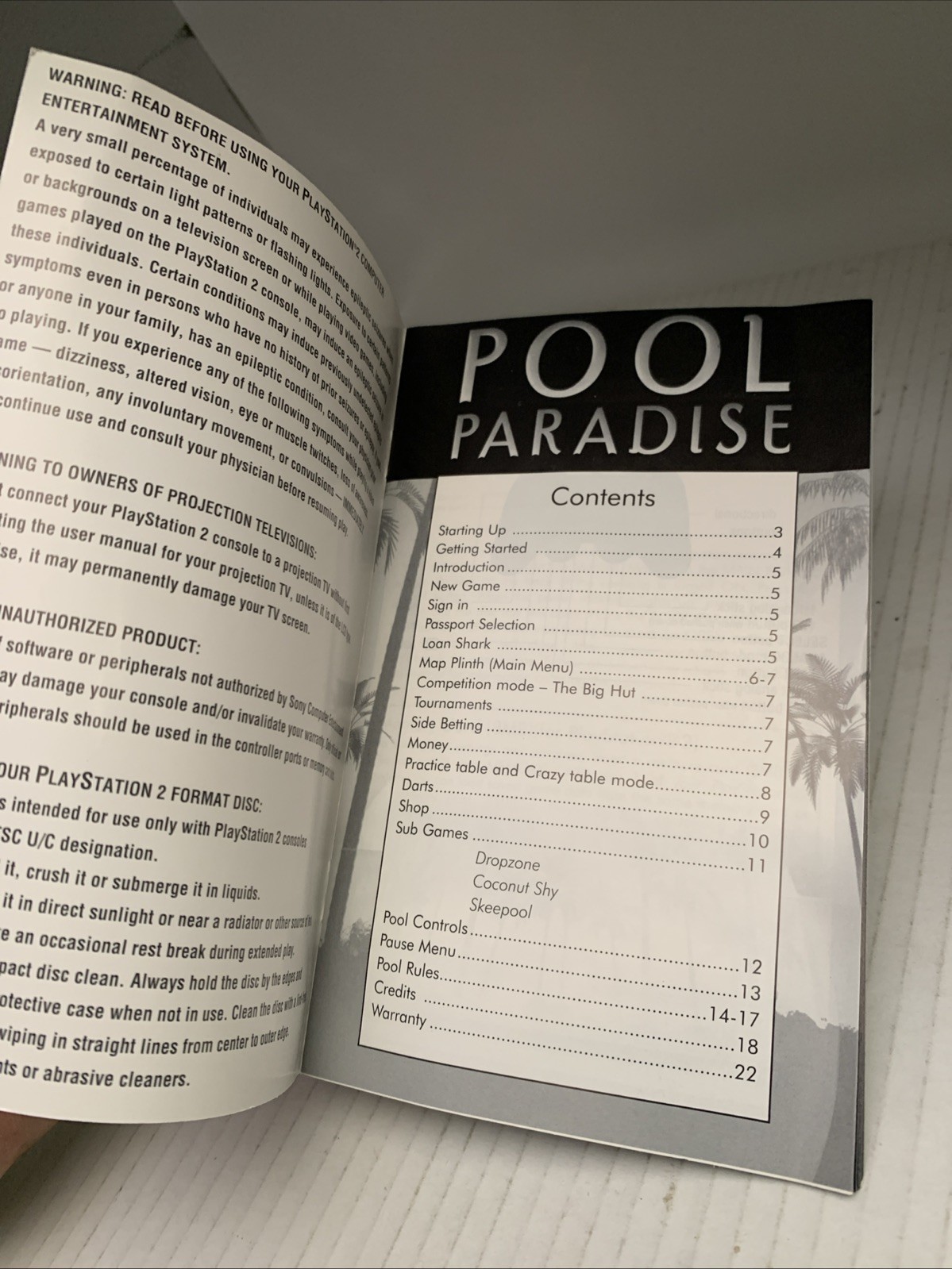 Pool Paradise (Sony PlayStation 2, 2004) Complete See Pics More Games In Store