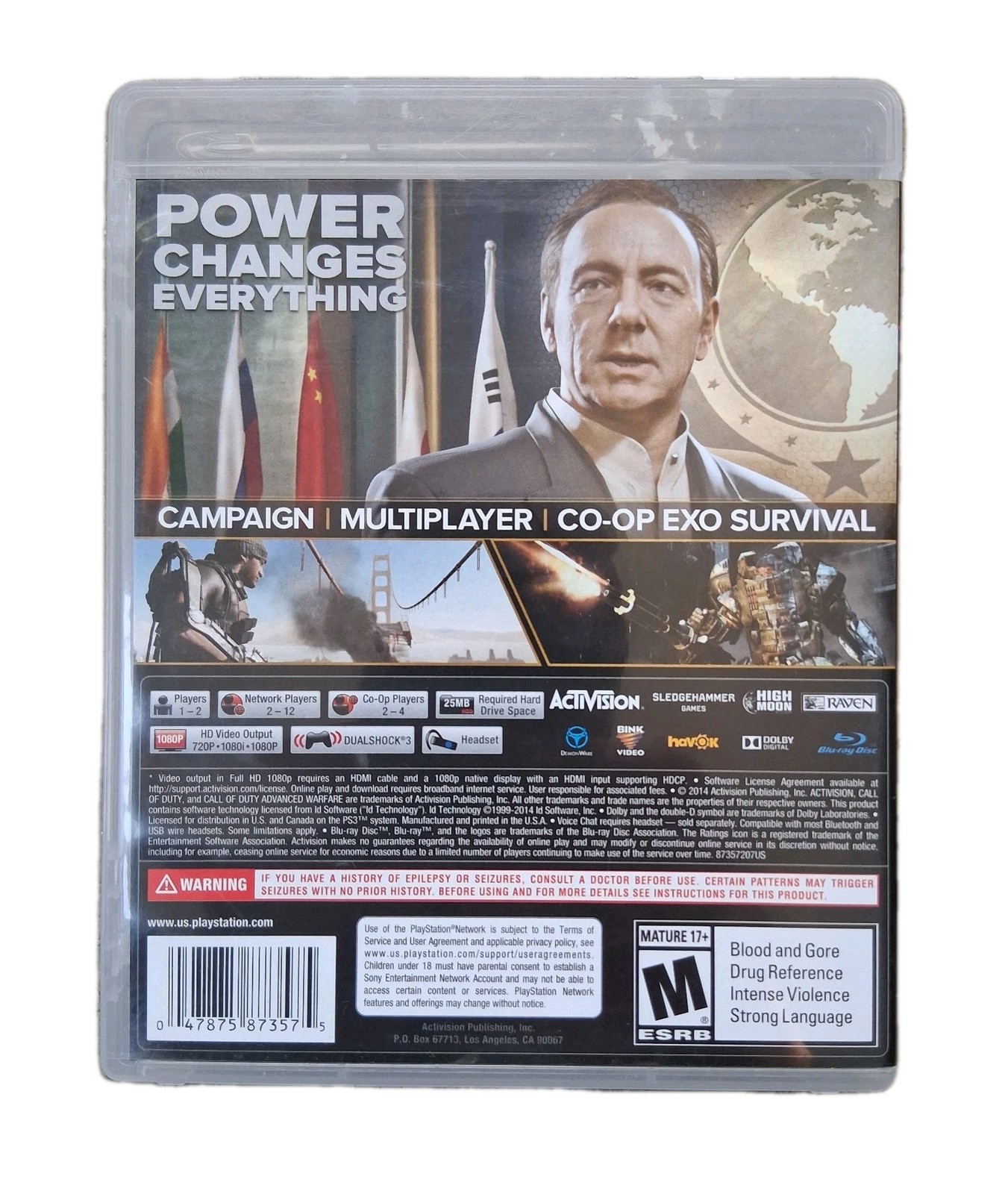 PS3 – Call of Duty: Advanced Warfare Shooter Multiplayer Activision Rated Mature