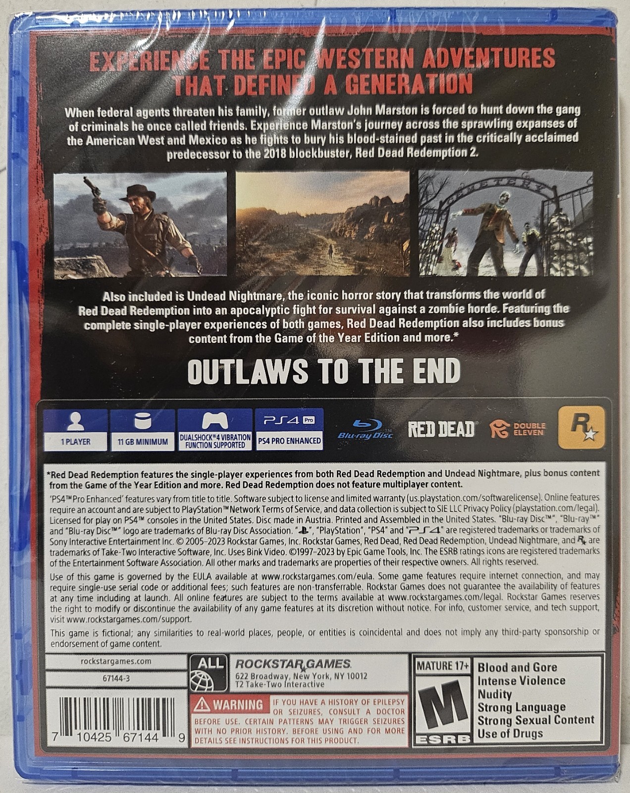 Red Dead Redemption – Sony PlayStation 4 PS4 – New Sealed!