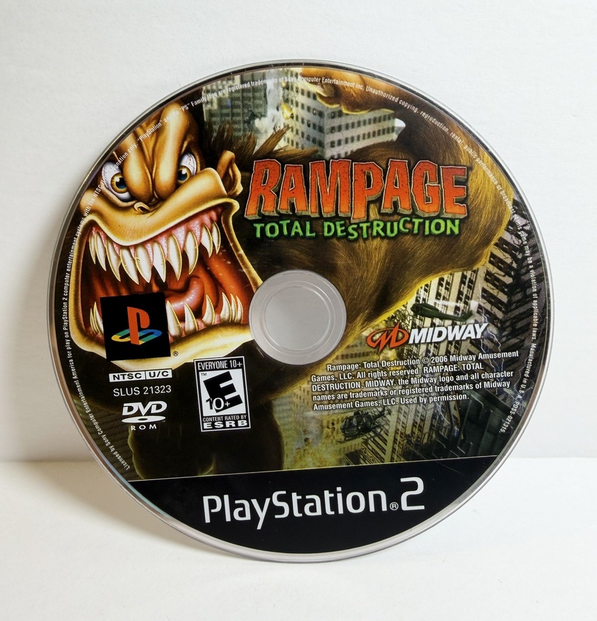 Rampage: Total Destruction – PS2 (Sony PlayStation 2) – Disc Only – Tested