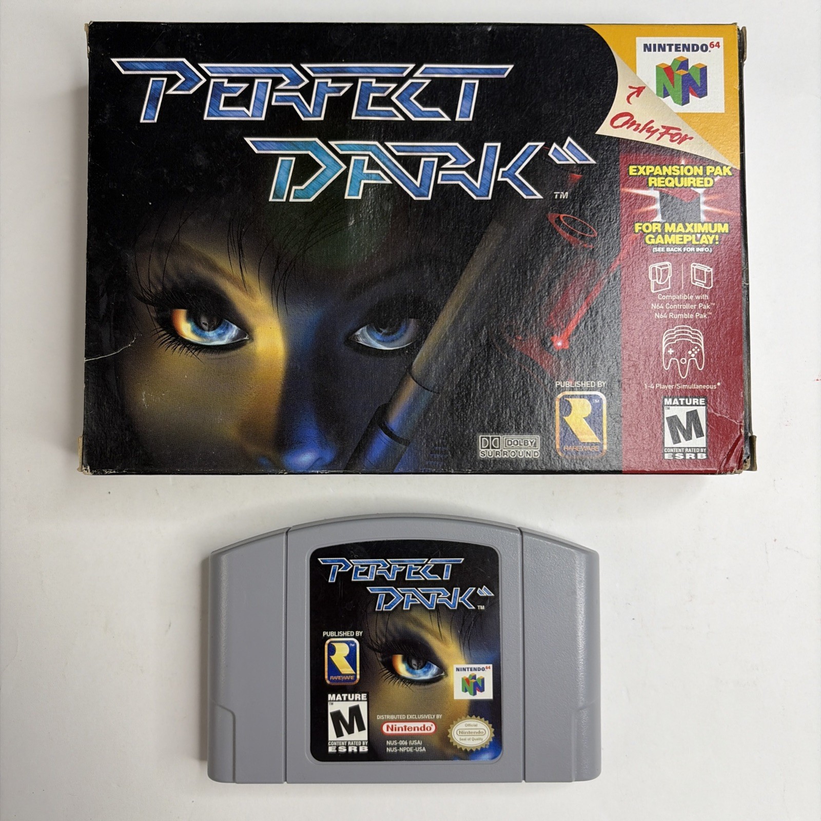 Perfect Dark N64 Nintendo 64 In Original Box Authentic! Good Condition!