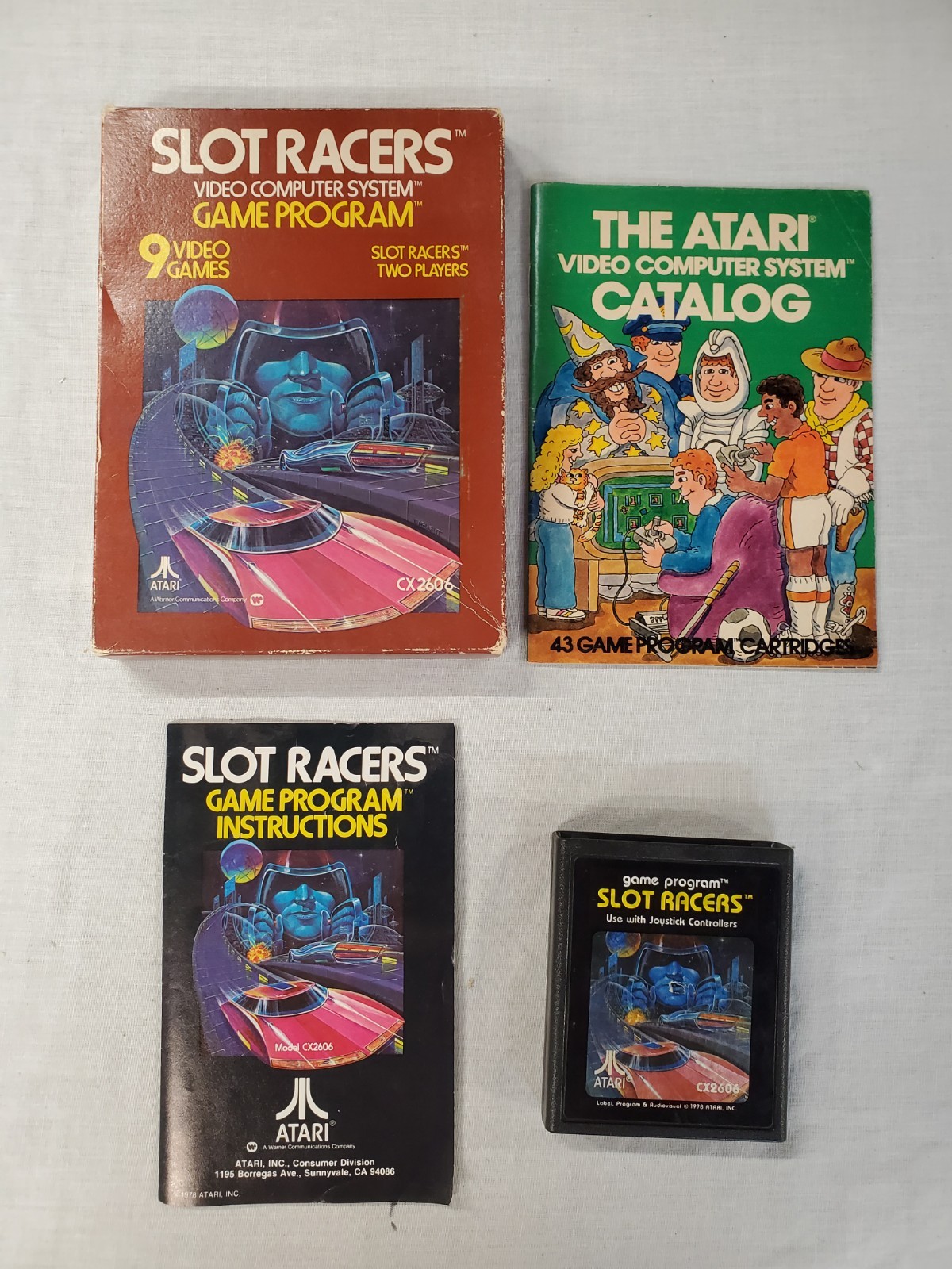 Slot Racers (Atari 2600, 1978) Complete In Box Tested (D044)