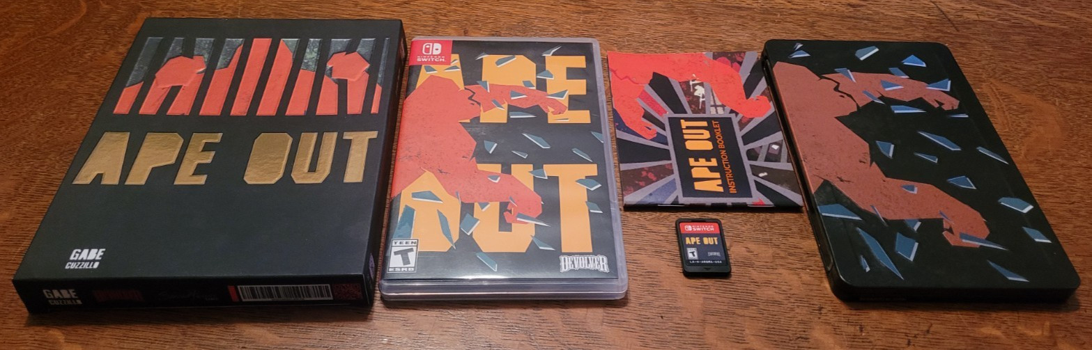 APE OUT Nintendo Switch COMPLETE Special Reserve Numbered Steelbook Manual RARE
