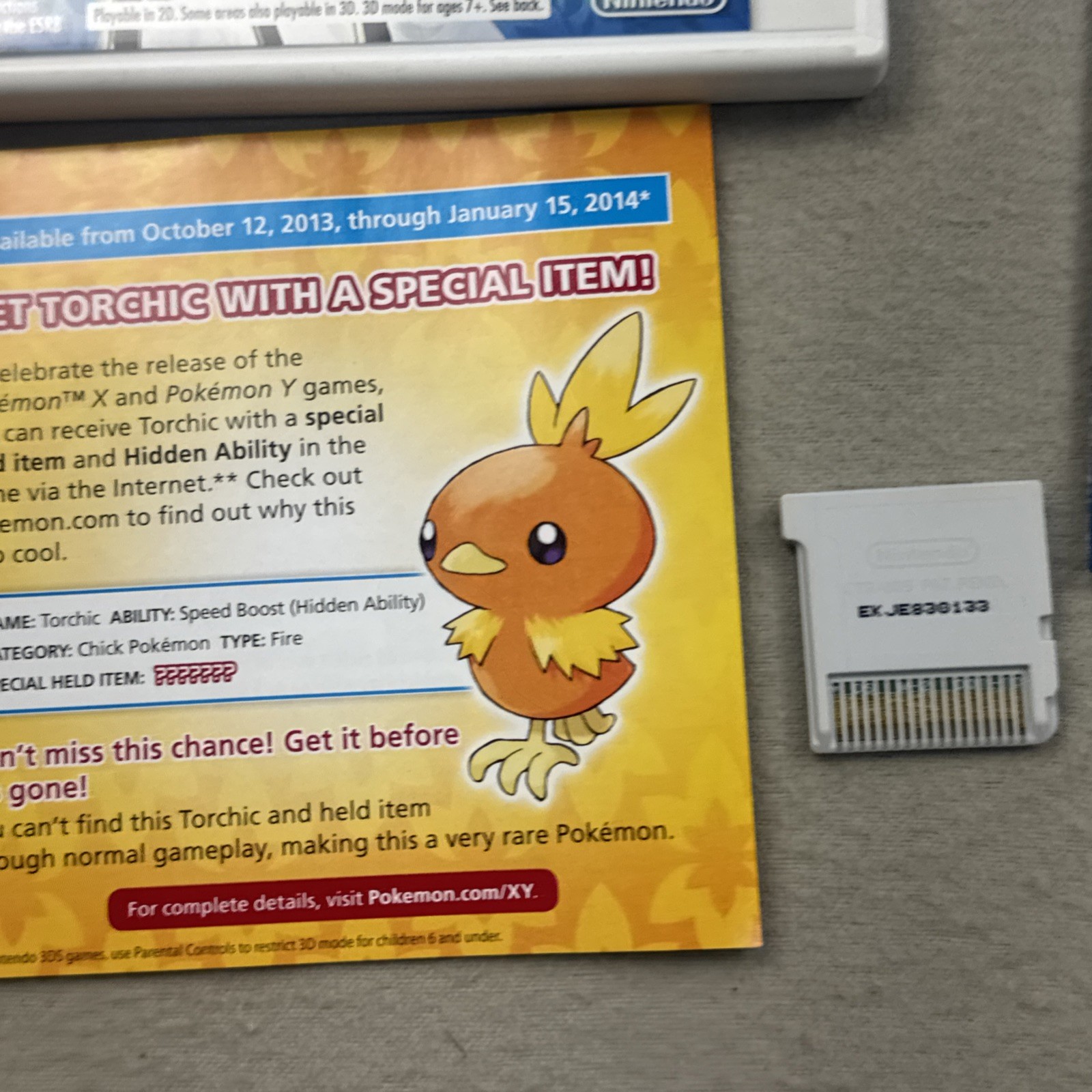 Pokemon X Nintendo 3DS Complete CIB Tested Working Authentic USA Version