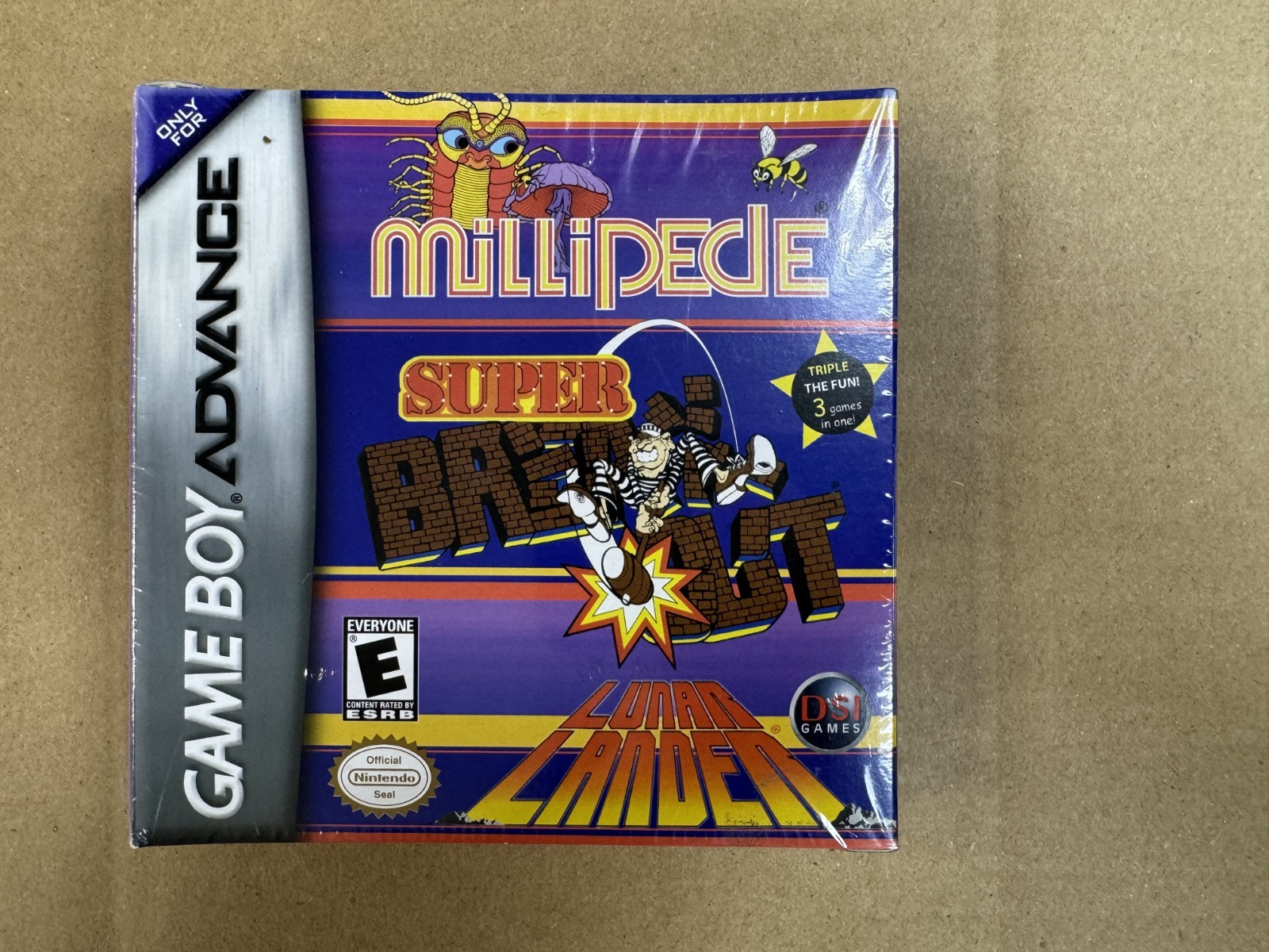 Millipede/Super Breakout/Lunar Nintendo Game Boy Advance GBA New Factory Sealed