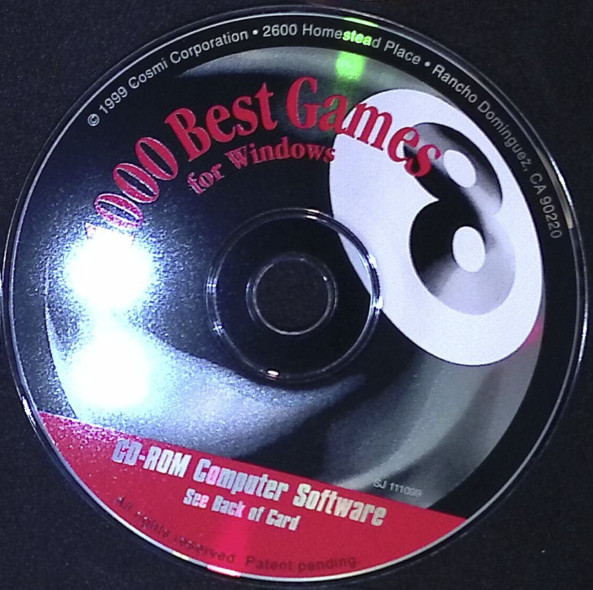 1000 Best Games for Windows – Cosmi Corporation Disc Only, No Case No Tracking