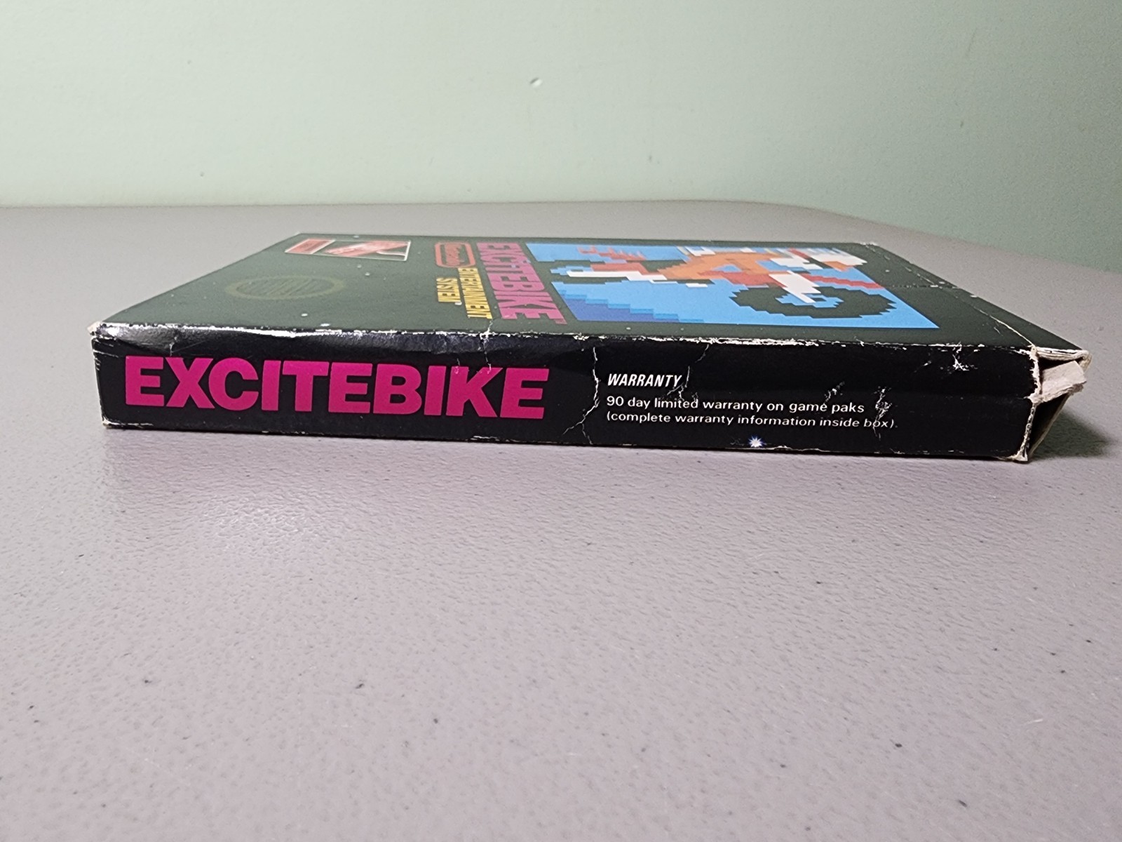 NES Excitebike (Nintendo NES, 1985) Complete CIB w/ Game Manual Box – Tested