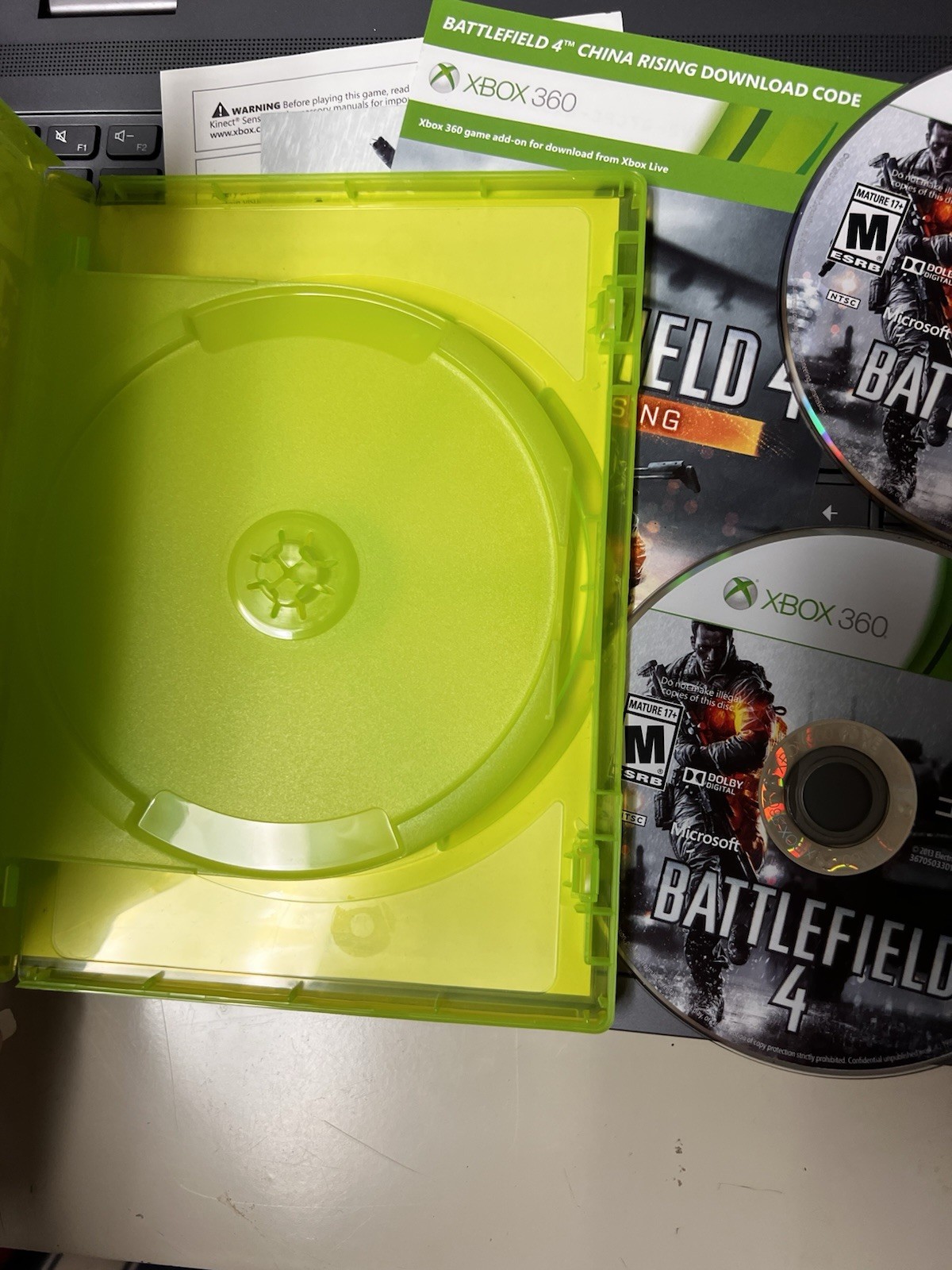 Battlefield 4 Xbox 360 EA DICE 2-Disc Set with China Rising Expansion Case