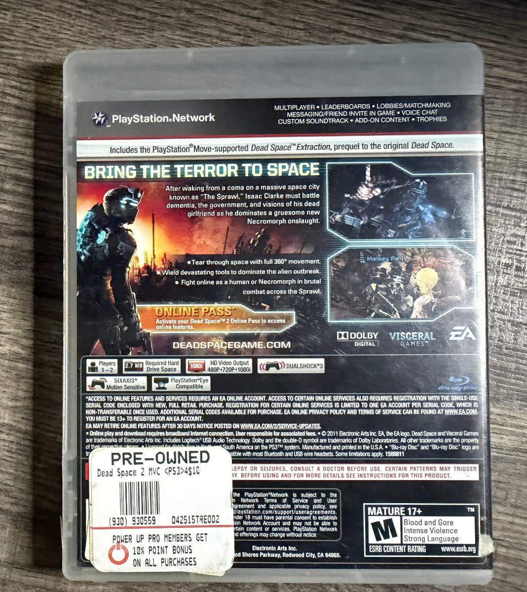 Dead Space 2 – Limited Edition – Sony PS3 – Electronic Arts – Acceptable Conditi
