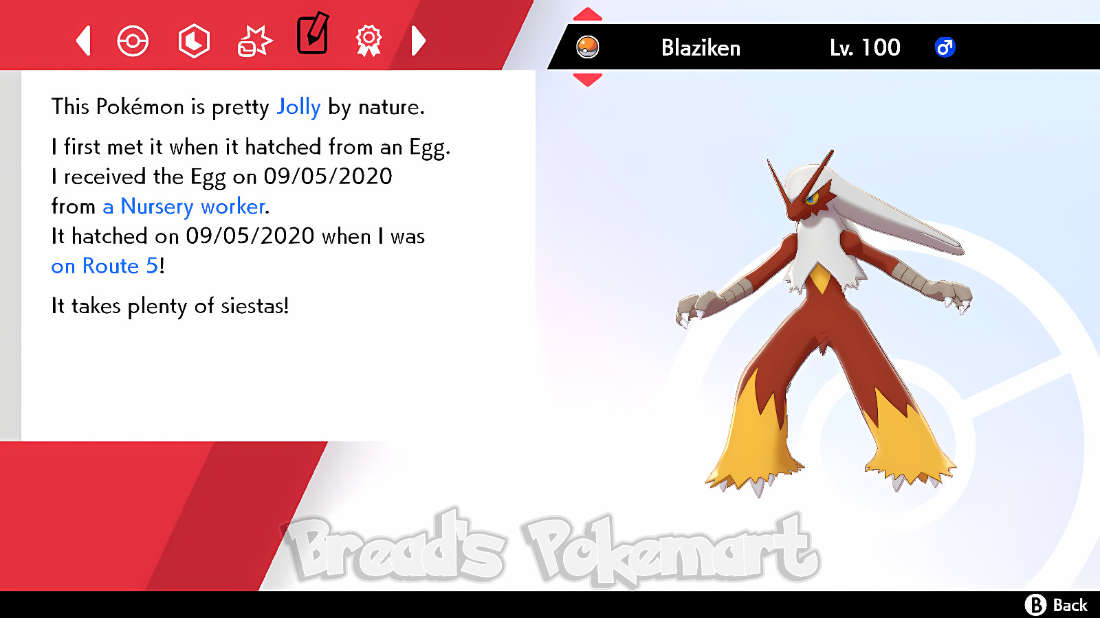 BLAZIKEN ✨ Ultra SHINY 6IV ✨ Pokemon SWORD and SHIELD lv100 +EVs Hoenn Starter
