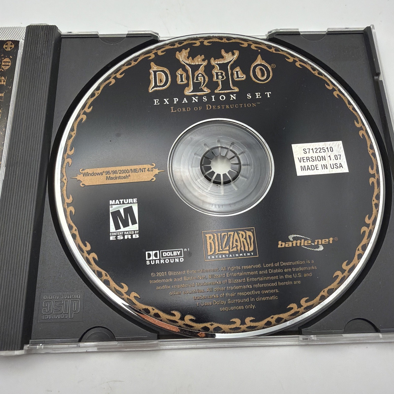 Diablo 2 II Lord Of Destruction Expansion Set PC Windows CD-ROM 2001 Untested
