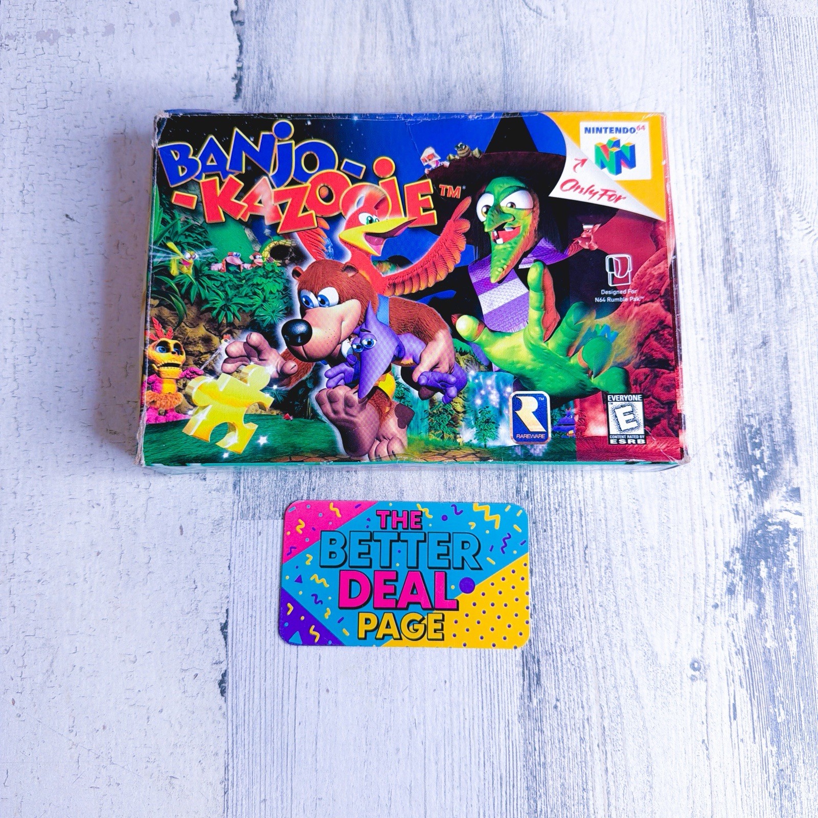 Banjo-Kazooie Nintendo 64 Platformer by Rareware with Box and Game Only