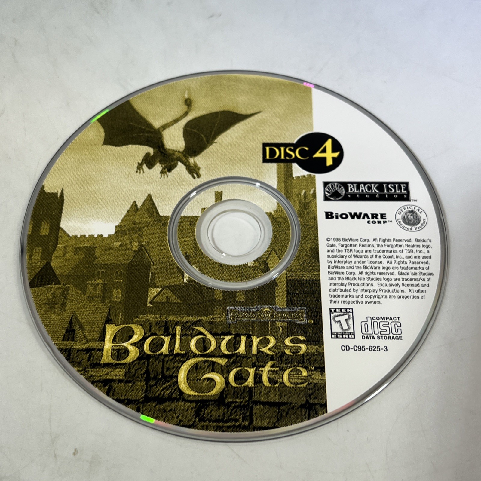 Baldur’s Gate: Forgotten Realms (Interplay, 1998) PC Game, 5 CDs (No Manual) #ML