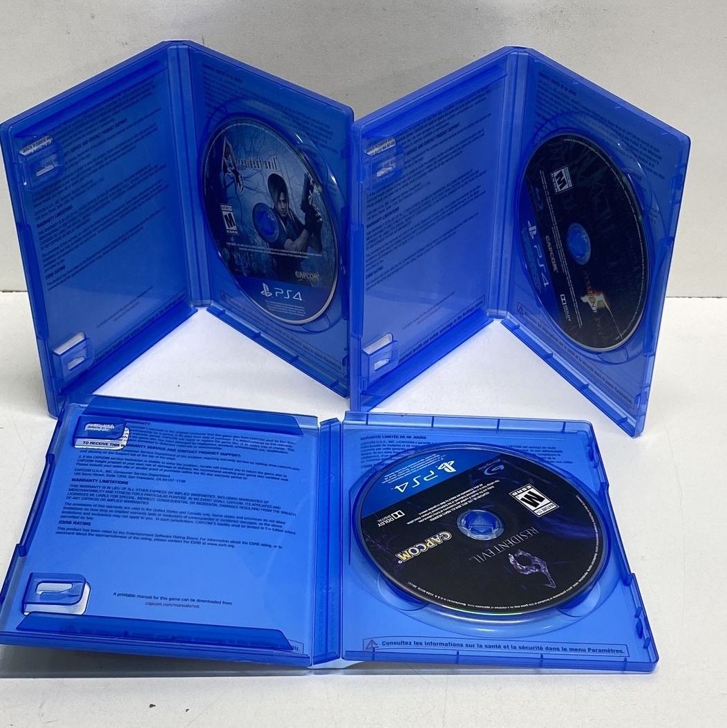 Resident Evil 4 5 6 Capcom PlayStation 4 PS4 Game Lot 3 Games