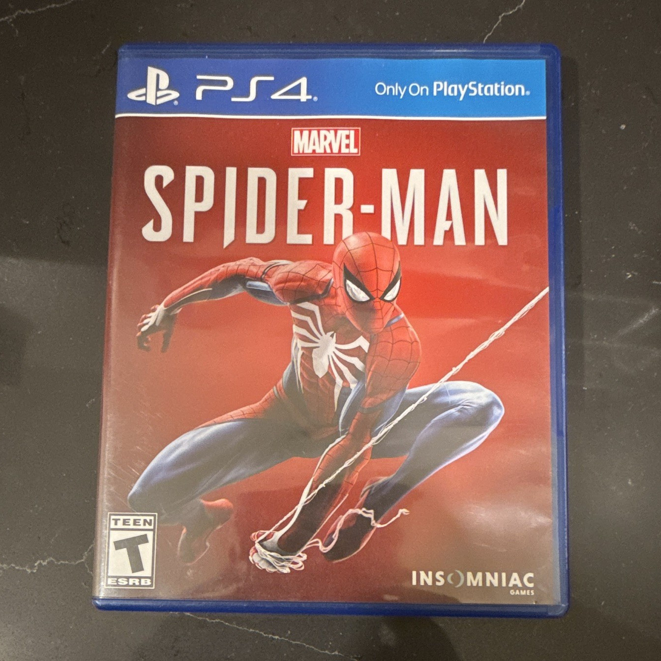 Marvel Spider-Man PS4 Game Disc w/ Case, T (Teen), NTSC-U/C US/Canada