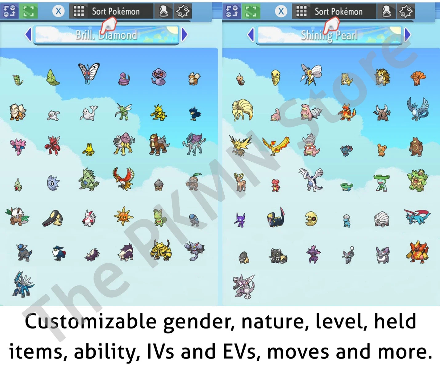 Pokemon Brilliant Diamond Shining Pearl Version Exclusives Shiny Max IV EV