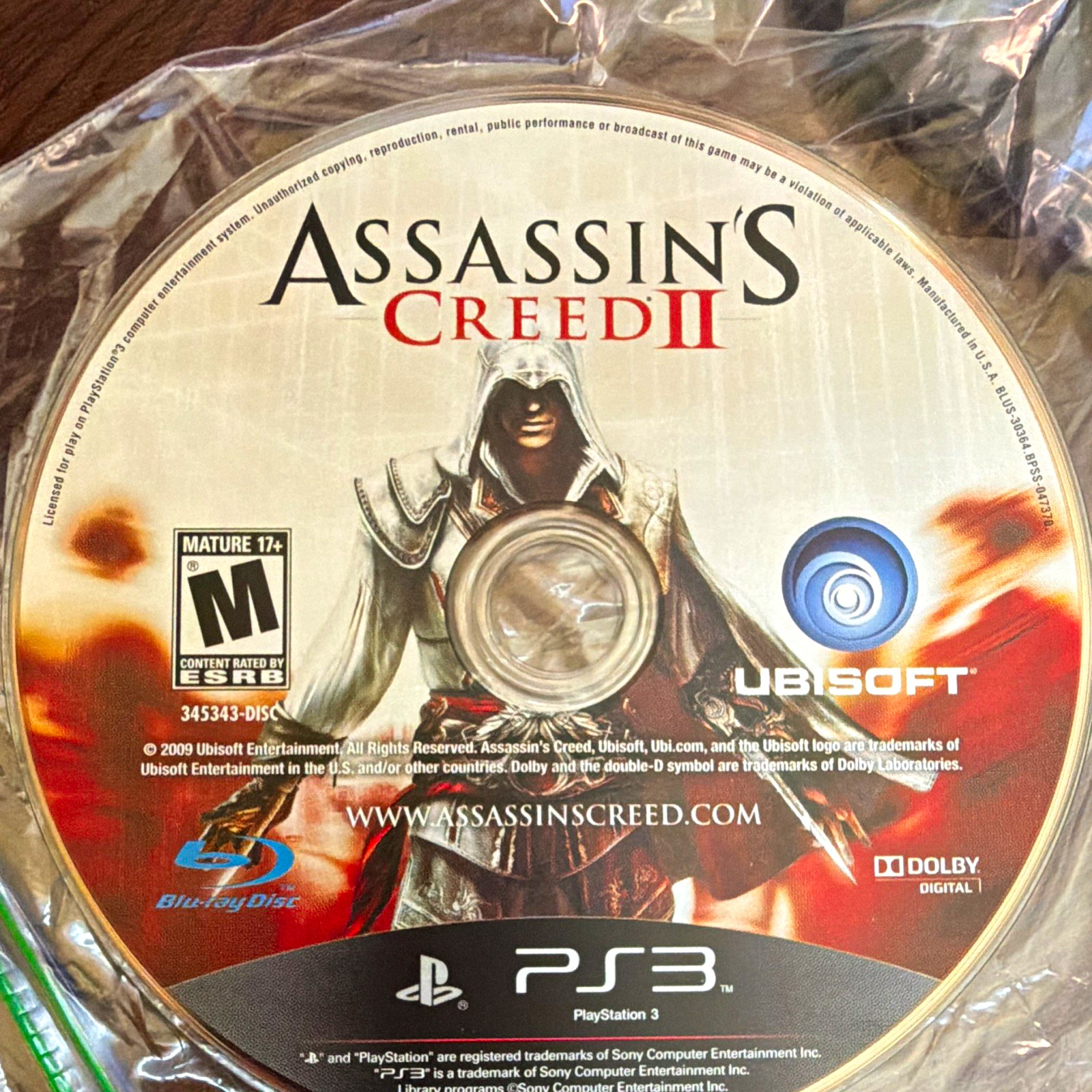 Ubisoft Assassin’s Creed II Disc Only Sony PlayStation 3 M (Mature) 2009