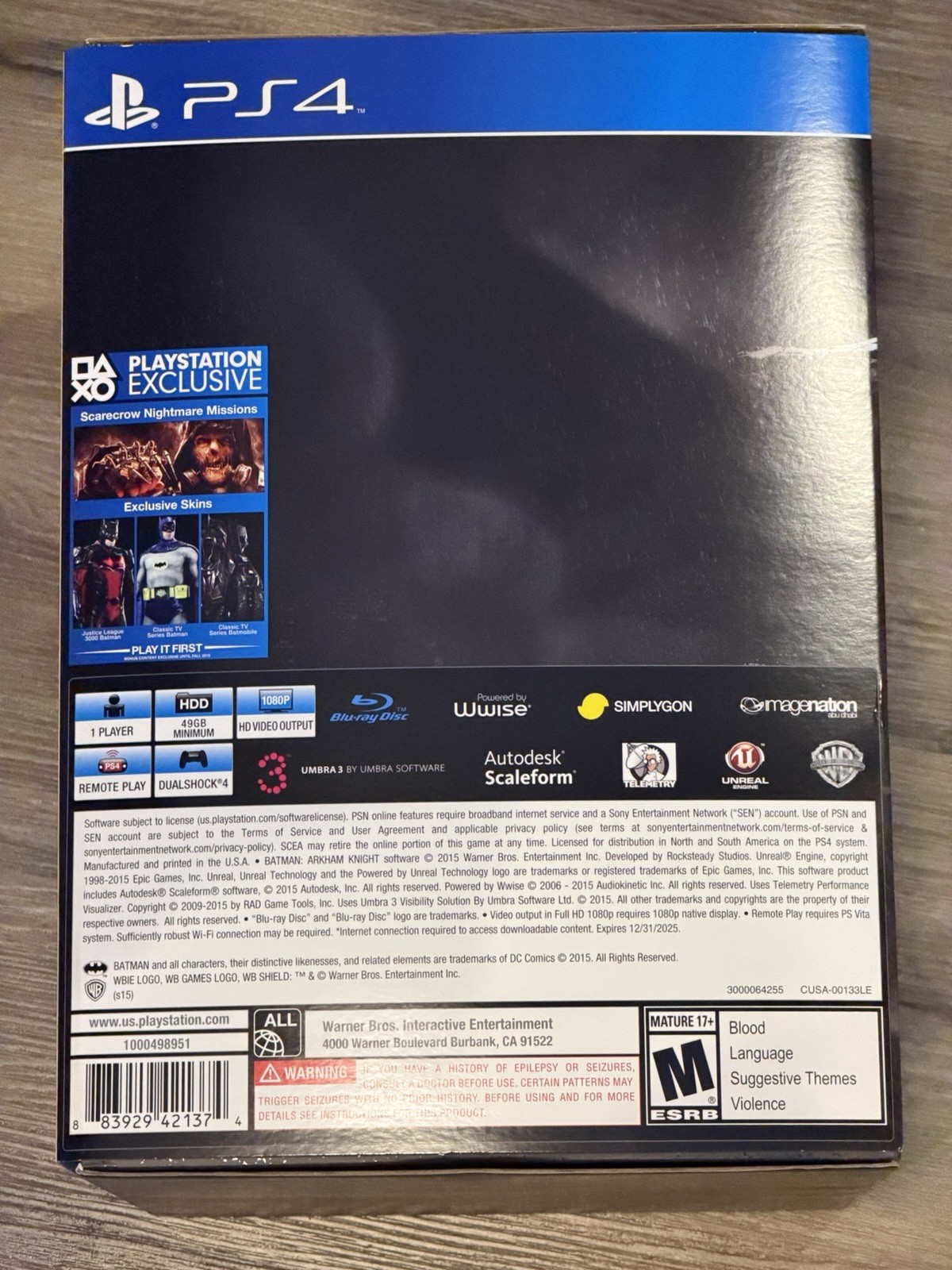 *ULTRA RARE* Batman Arkham Knight Limited Edition – PS4 BRAND NEW & NEVER OPENED