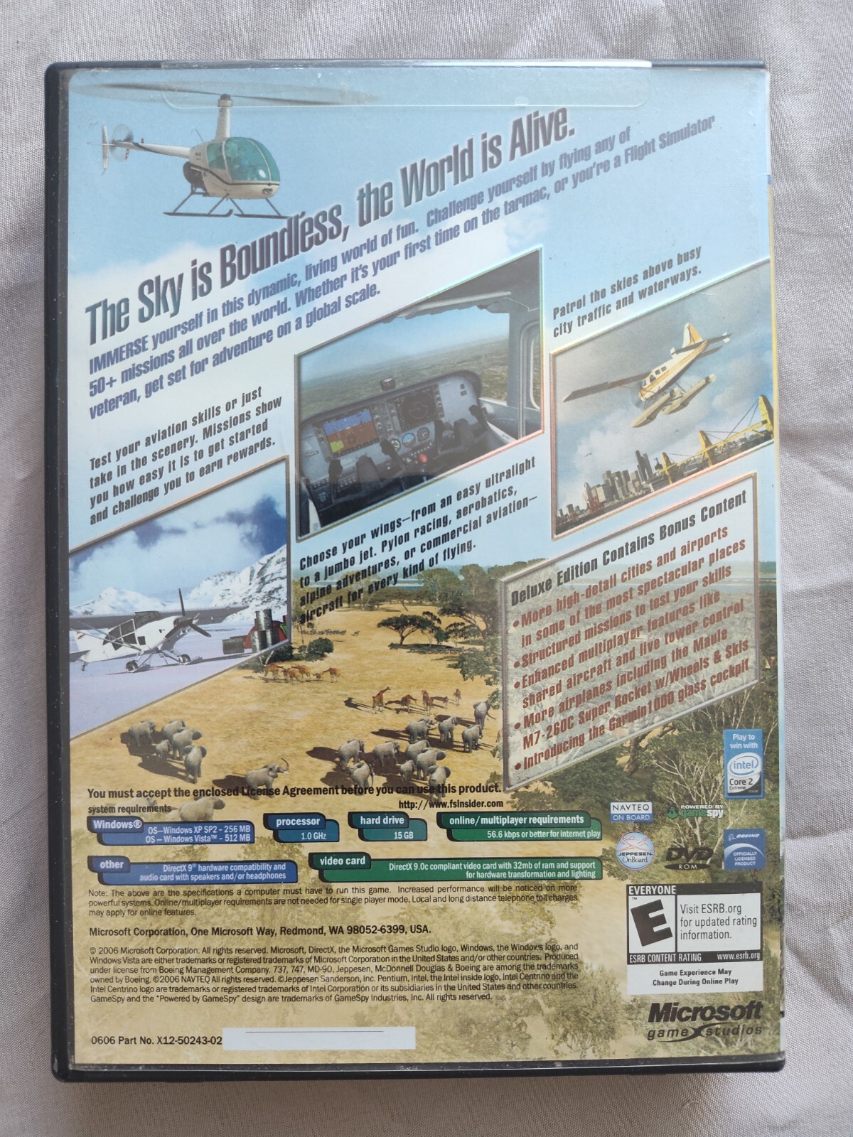Microsoft Flight Simulator X: Deluxe Edition (PC, 2006) Complete in Case