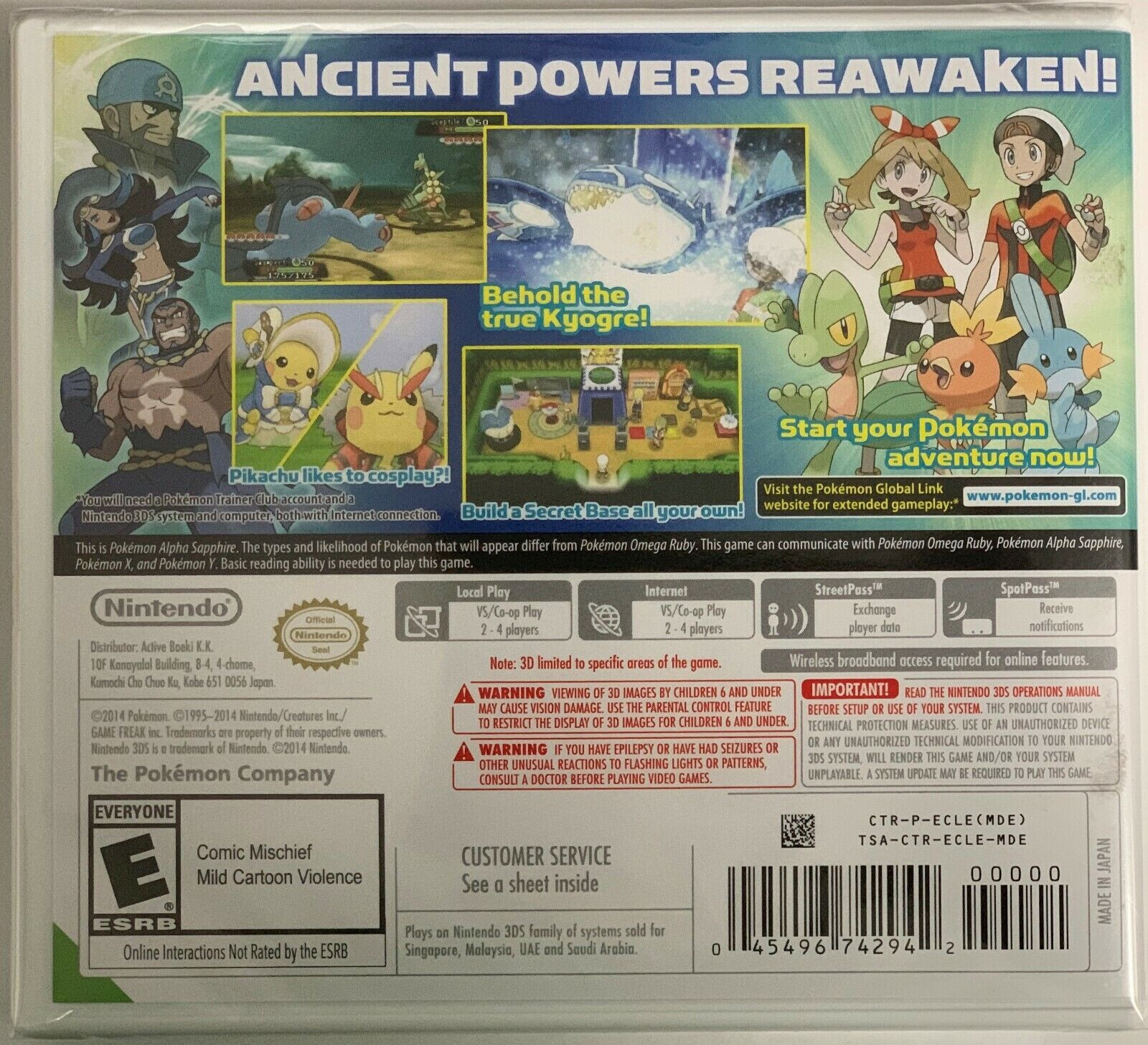 Pokemon Alpha Sapphire + Pokemon Omega Ruby Nintendo 3DS Factory Sealed Bundle