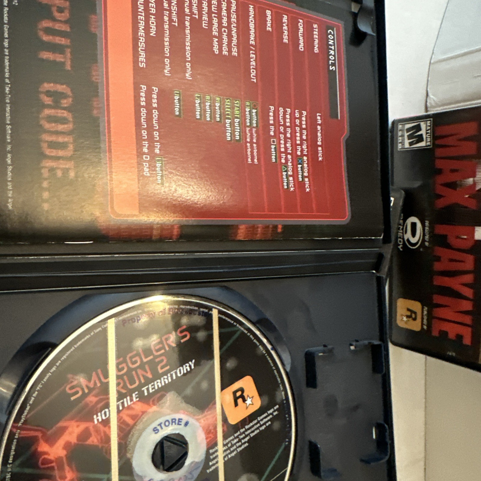 Lot Of 3 PS2 Smugglers Run 2, Max Payne , Conflict Vietnam W/manuals Not Tested