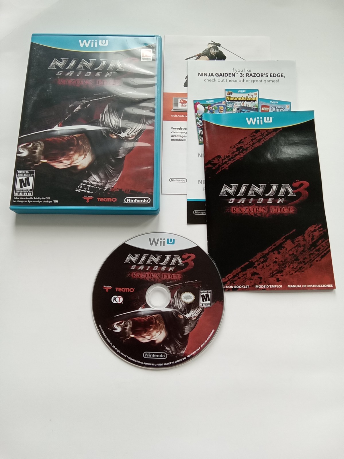 Ninja Gaiden 3: Razor’s Edge Nintendo Wii U 2012 Complete