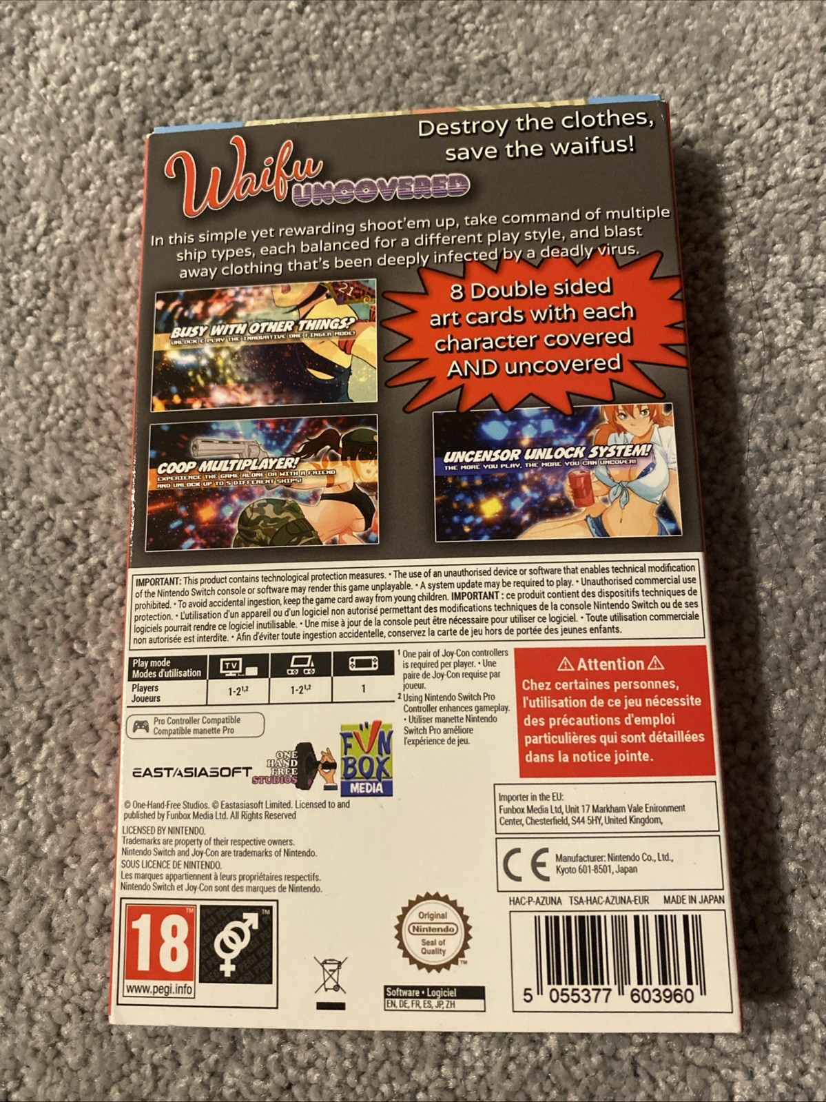 Waifu Uncovered – PAL Nintendo Switch – Complete With Cards
