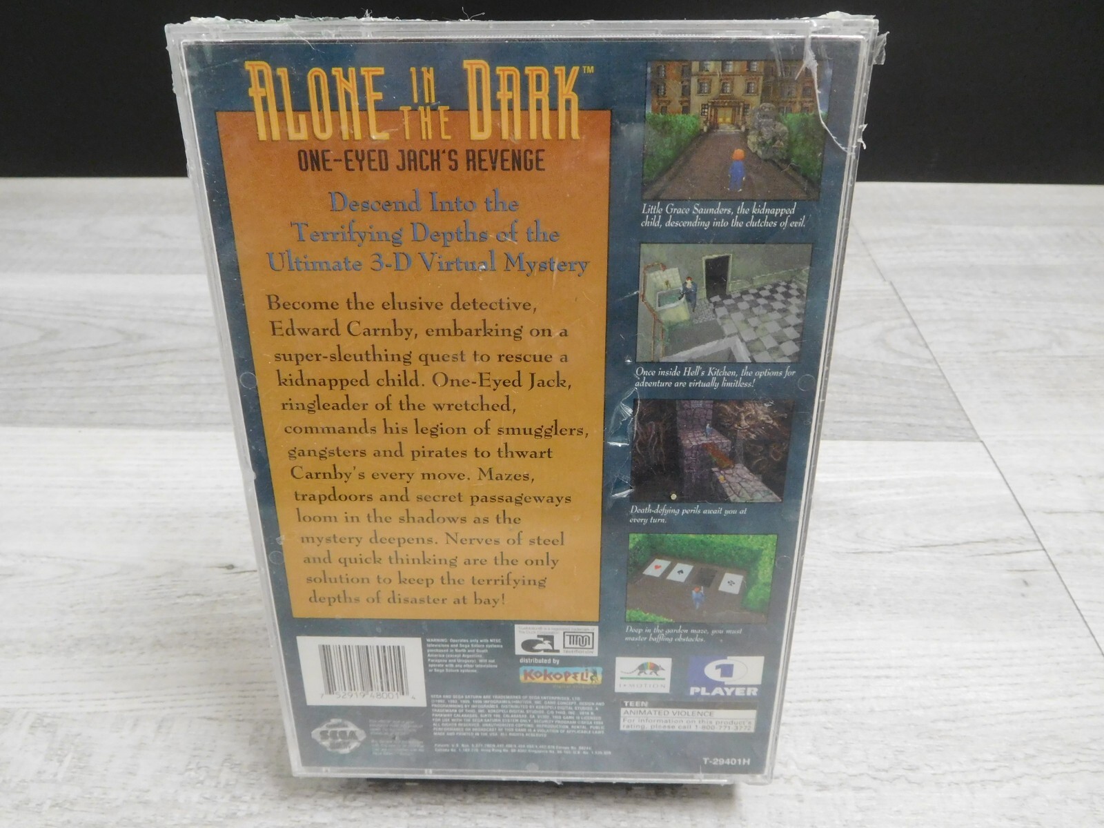 NEW SEALED Authentic Alone In The Dark One Eyed Jack’s Revenge Sega Saturn 1996