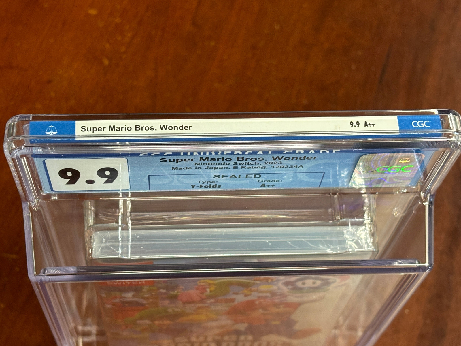 Encased 2023 Switch Super Mario Bros. Wonder CGC 1st PRINT 9.9 A++ Y-Fold Seal