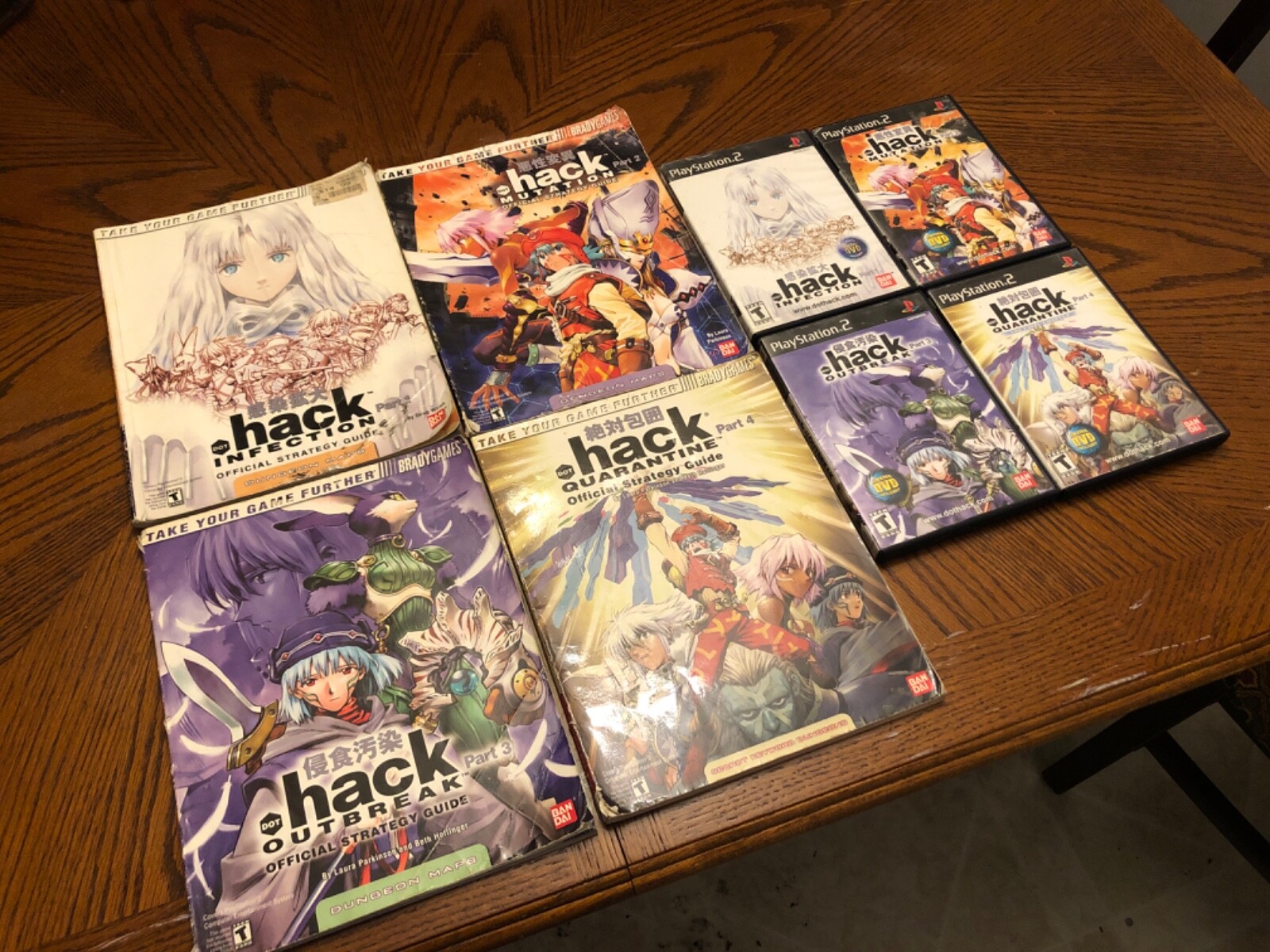 Dot hack Infection/Mutation/Outbreak/Quarantine With DVDs and manuals plus guide