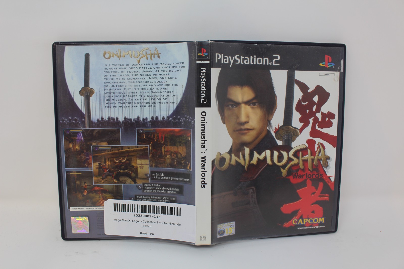 Onimusha Warlords Sony PlayStation 2 PS2 PAL Region Lock