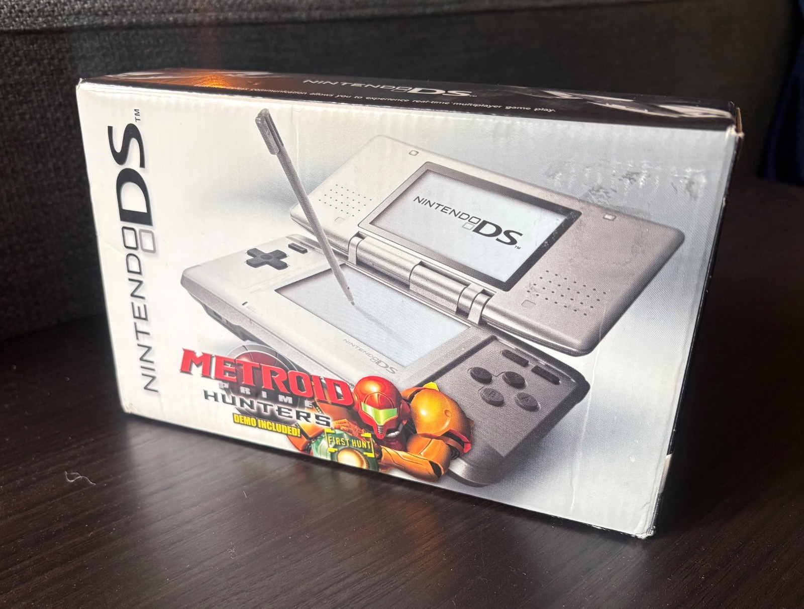 Factory Sealed Original Nintendo DS Silver Metroid Prime Hunters Bundle NEW
