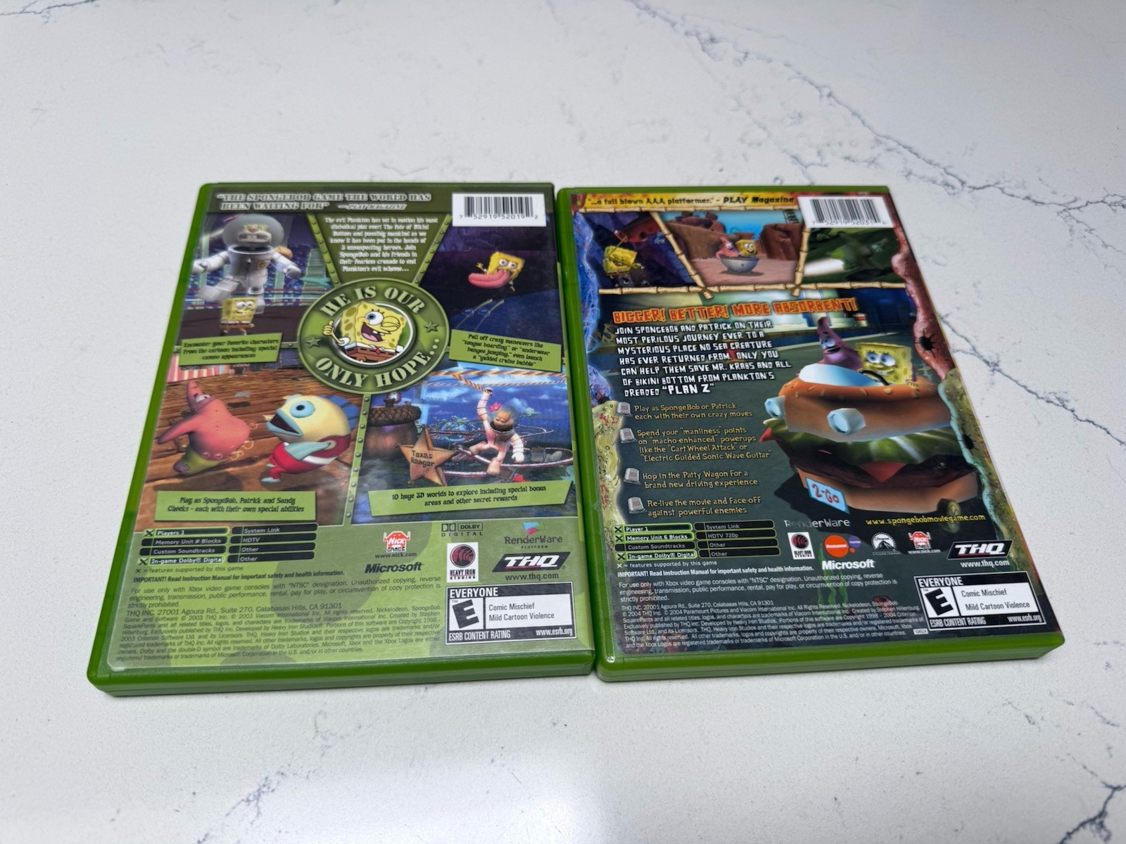 Original Xbox Spongebob Squarepants Battle For Bikini Bottom, And The Movie! CIB
