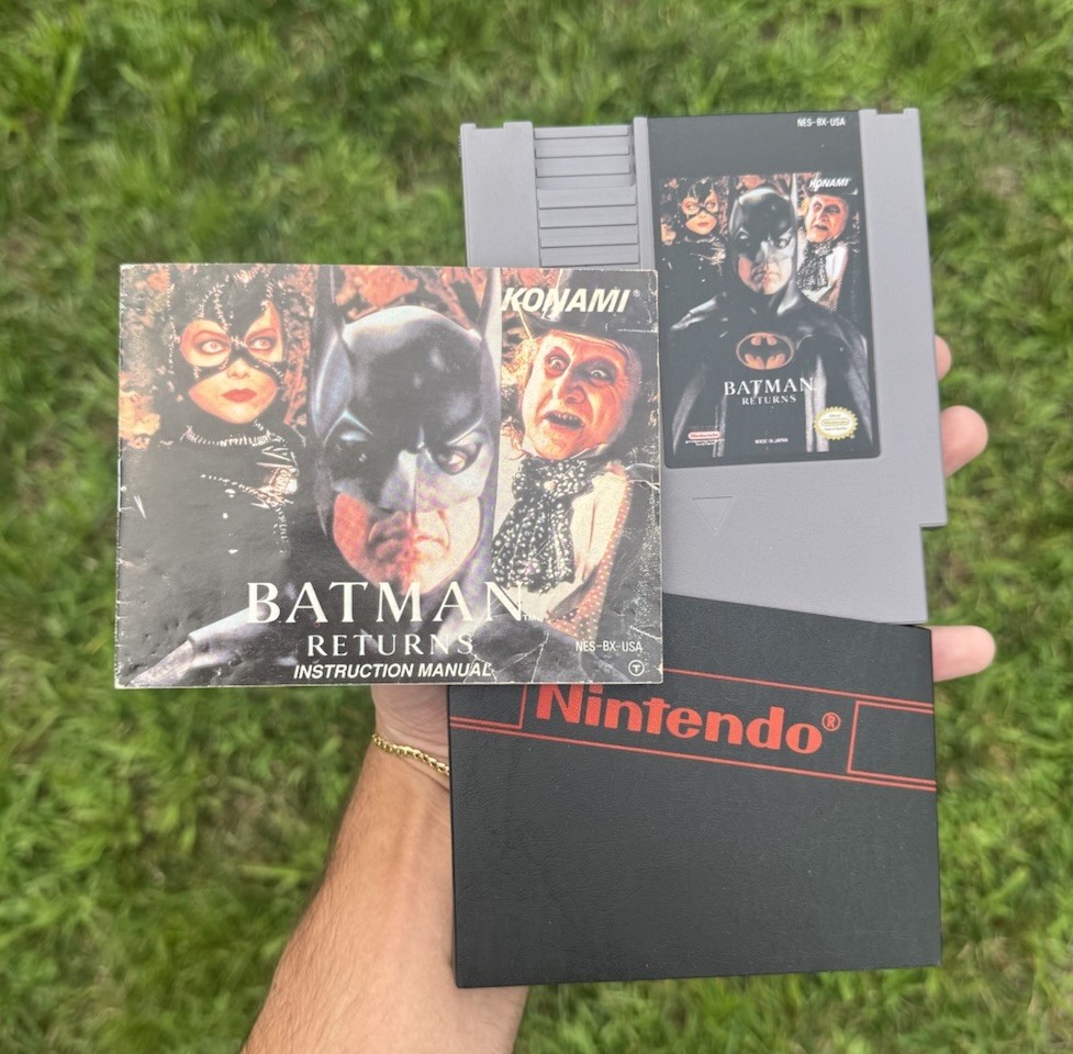 MINT NES Batman Returns Game & Manual TESTED Nintendo Entertainment System 1993