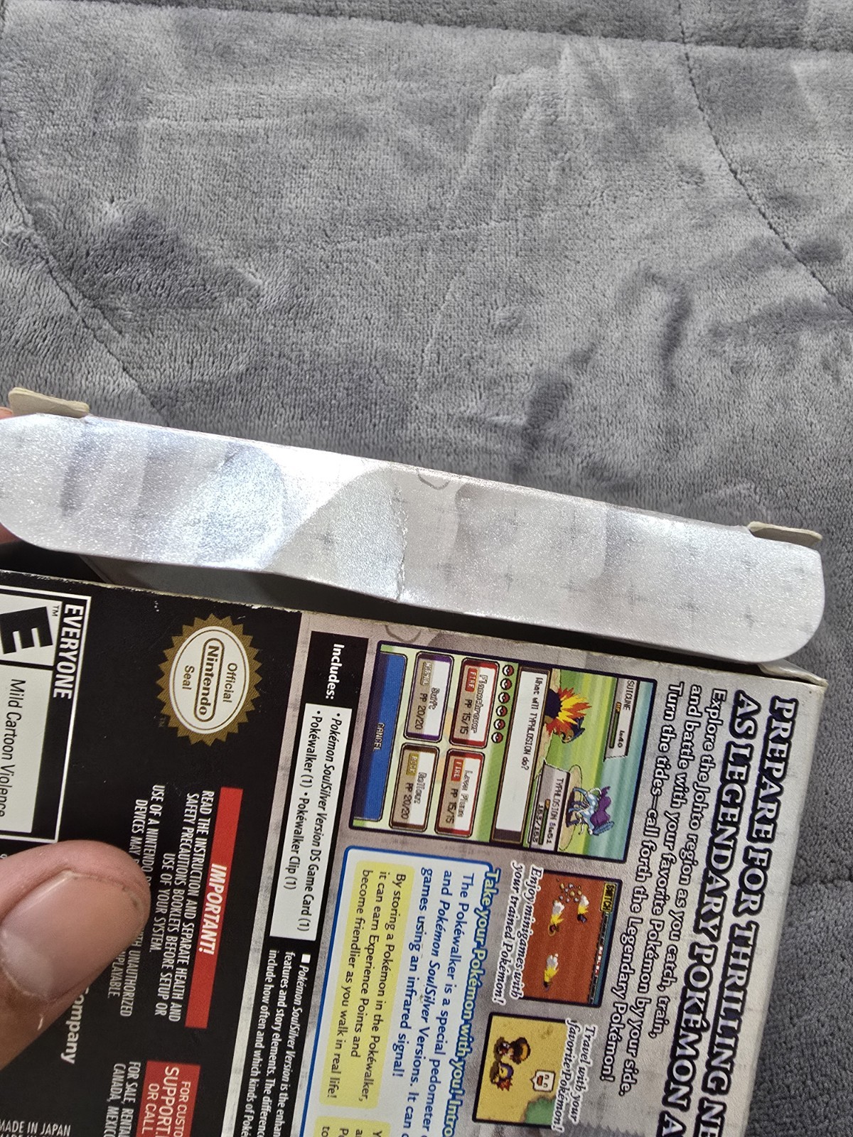 Pokemon SoulSilver Version DS Complete Big Box W Pokewalker Authentic Brand New
