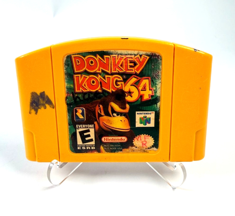 Donkey Kong 64 Nintendo 64 N64 Yellow Cartridge Authentic Rare Video Game Tested
