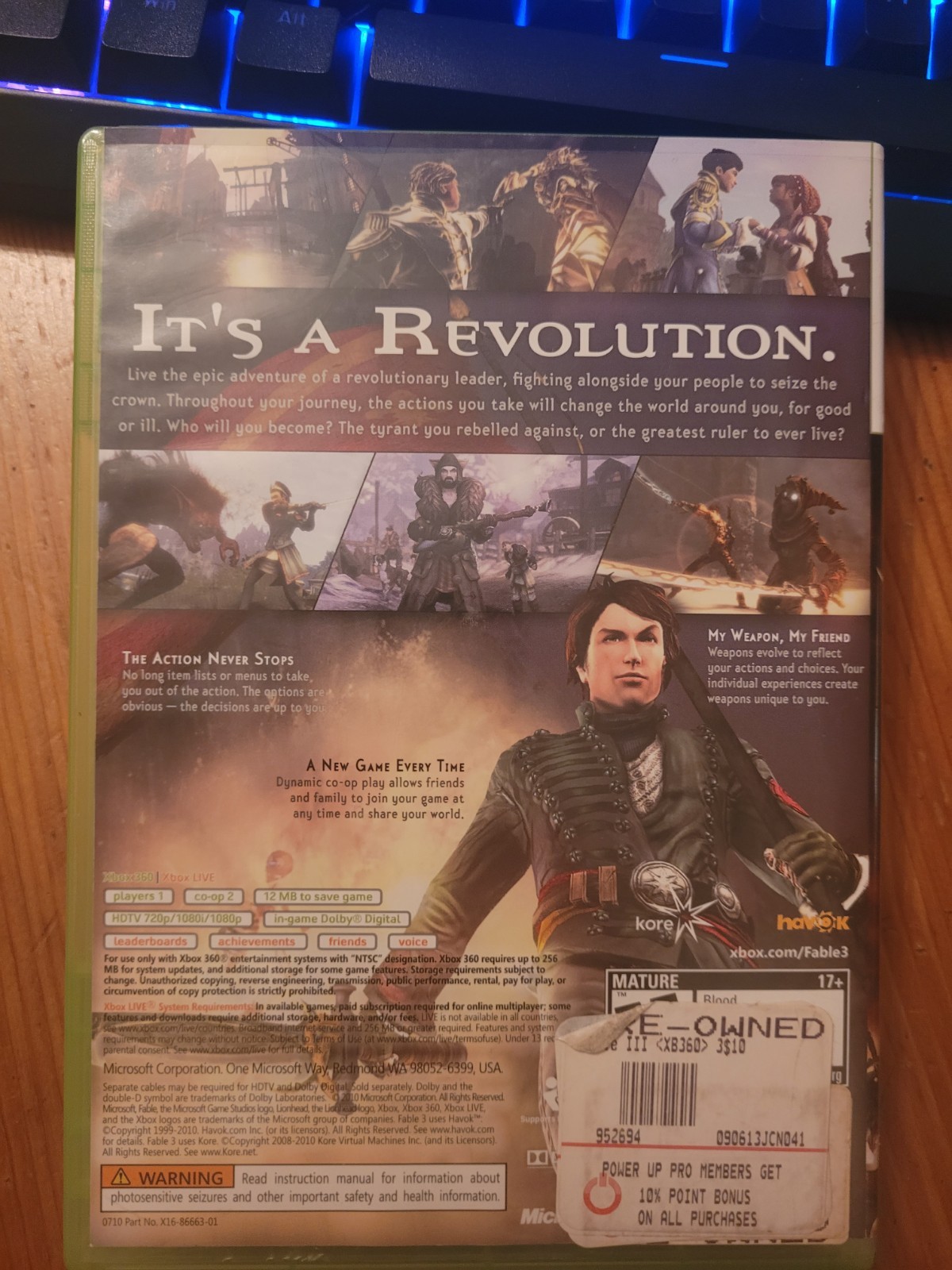Fable III (Microsoft Xbox 360, 2010) CIB with Manual