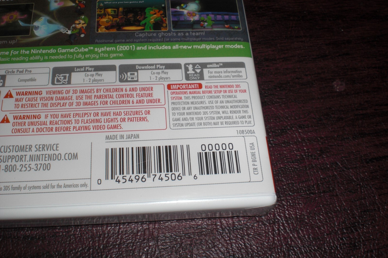 BRAND NEW Luigi”s Mansion 3DS Factory Sealed NTSC US Version Nintendo 3DS MINT