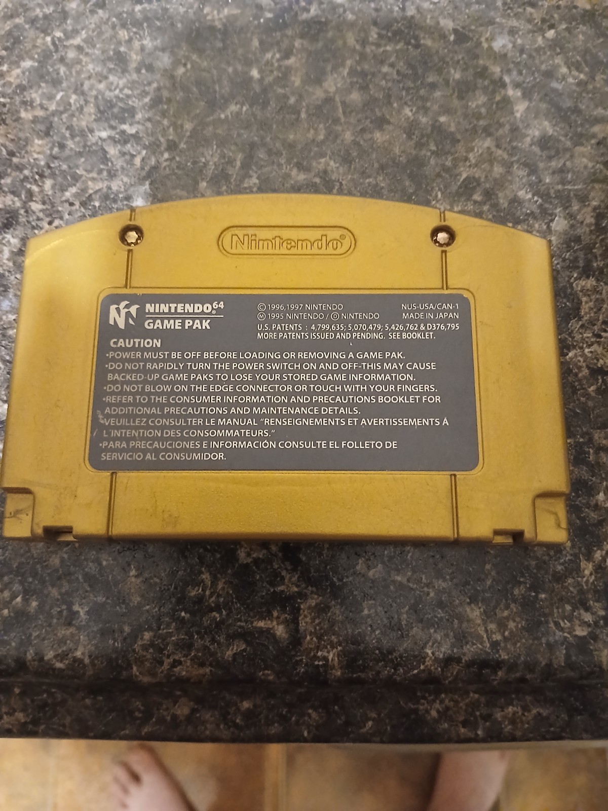 Nintendo Zelda Majora’s Mask Nintendo 64 Gold Cartridge NTSC-U/C