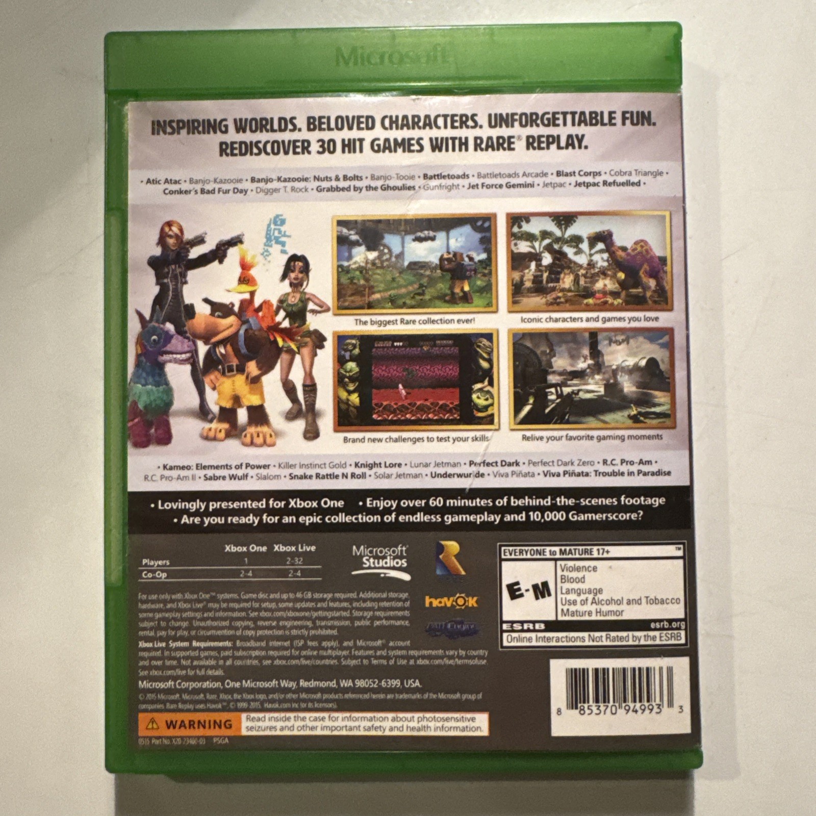 Rare Replay – Microsoft Xbox 360 CIB Complete (2015)