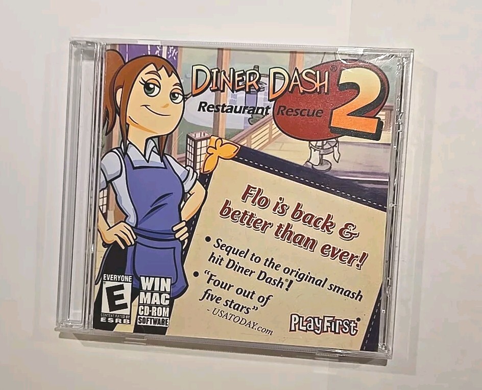 Diner Dash 2: Restaurant Rescue CD-ROM Windows / Mac 2008 Playfirst Software