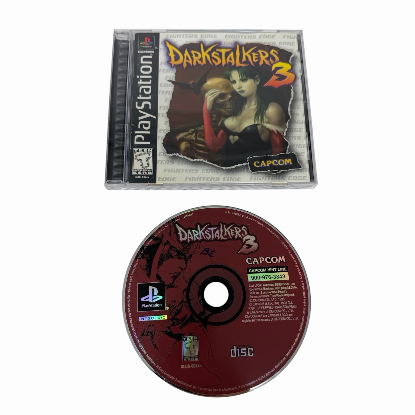 Darkstalkers 3 (Sony PlayStation 1, 1998) PS1 Game Complete w/Manual & Reg. Card