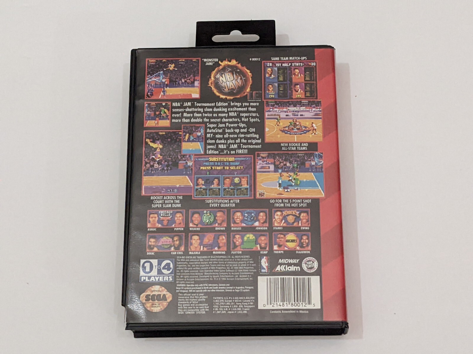 NBA JAM T.E. & World Series Baseball Sega Genesis Vintage Sports Video Games