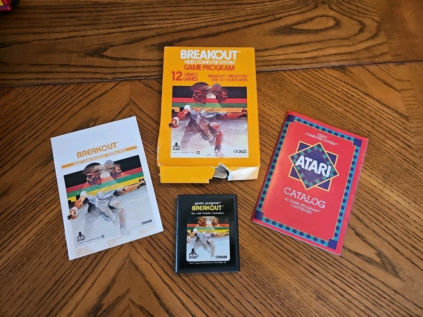 Breakout (Atari 2600, 1978) Complete In Box CIB Game
