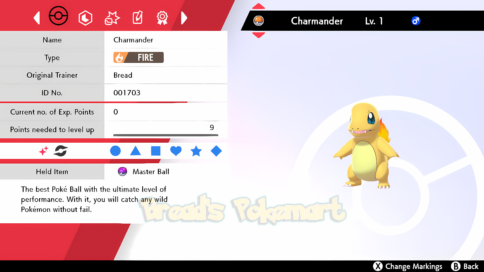 ✨ Ultra SHINY 6IV CHARMANDER ✨ Pokemon SWORD & SHIELD Kanto Starter +MasterBall